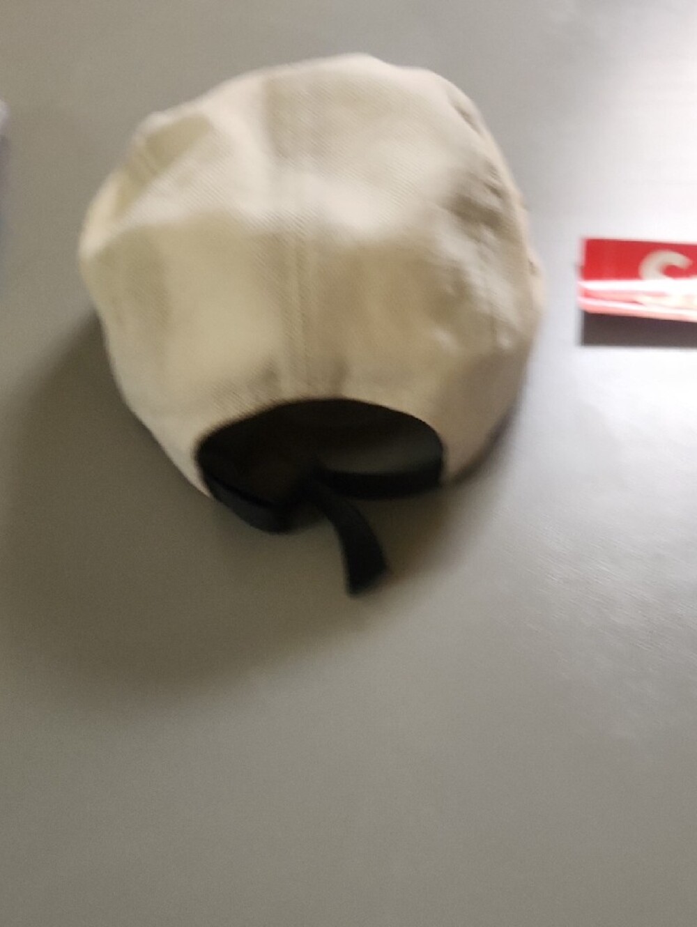Supreme Blue Drawstring Sweatshorts with Cream Box Logo Camp Cap and Sticker - Picture 6 of 7